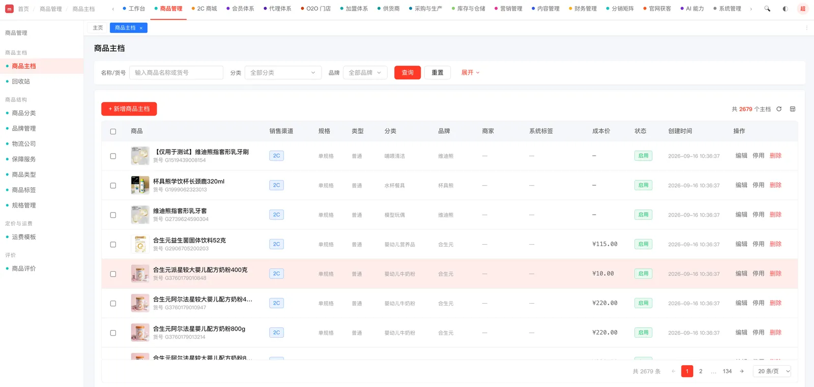 Commerce backend product-master thumbnail: 2,679 product masters
